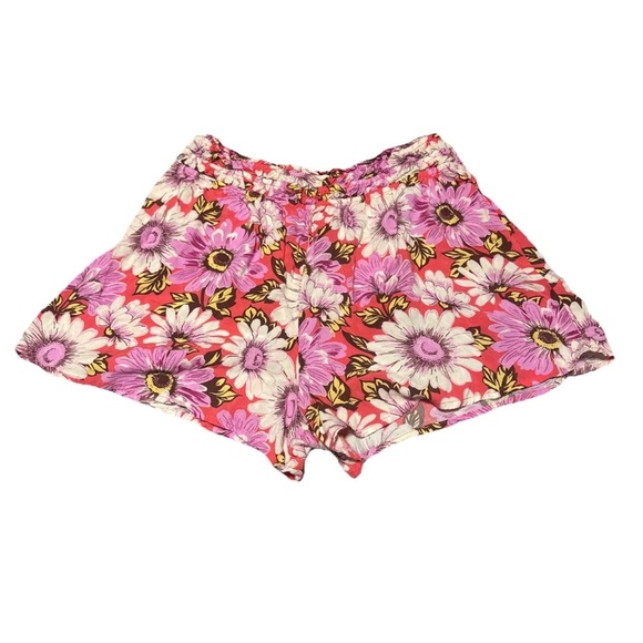 Lily Rose Women’s L Vintage-Inspired Floral Lounge Shorts Elastic Waist Comfy - Picture 1 of 8